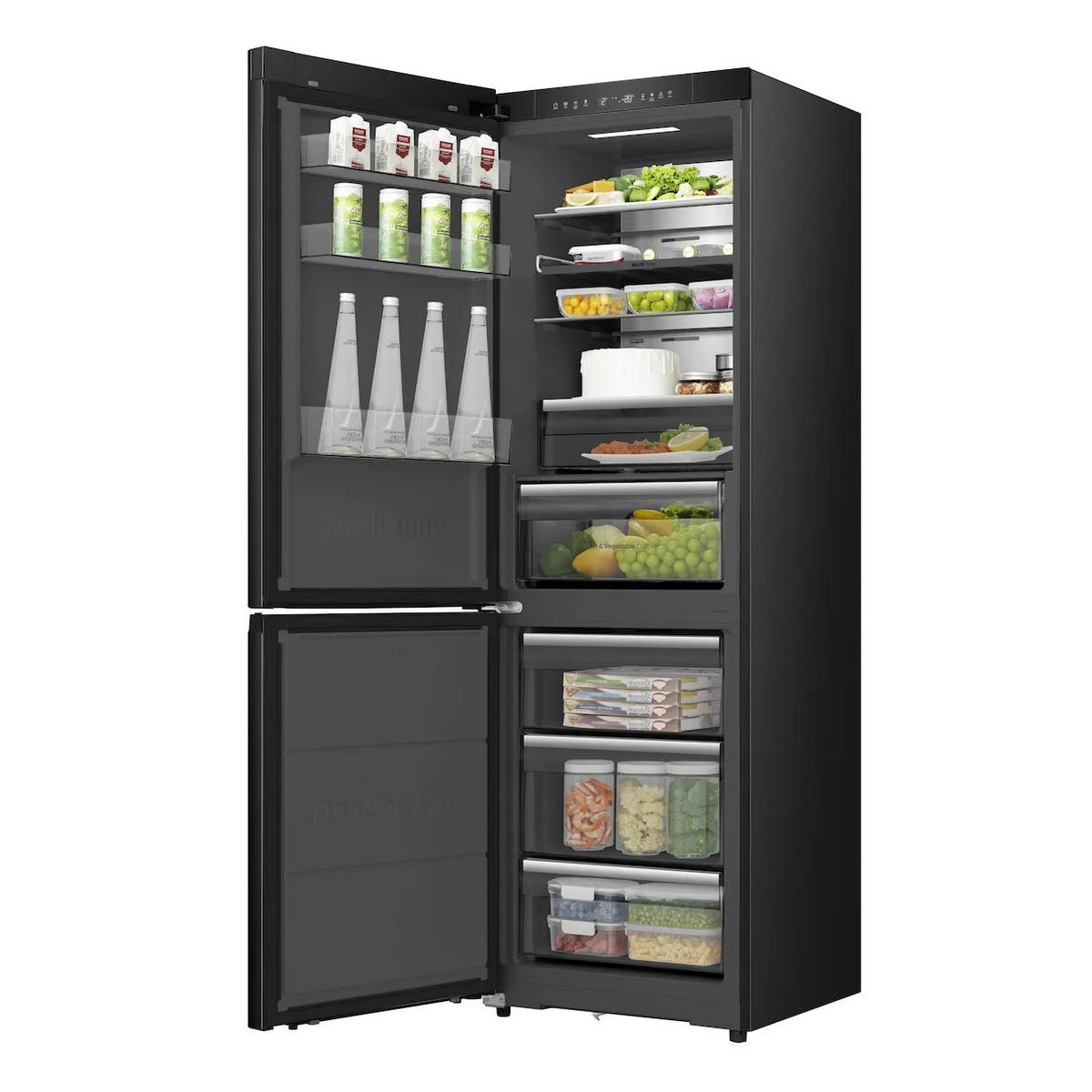 KÜHL-GEFRIER-KOMBINATION RB5K330GSFC  - Schwarz, Design, Metall - Hisense
