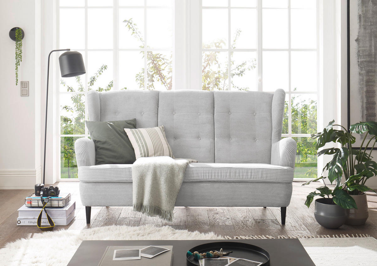 KÜCHENSOFA  - Hellgrau/Schwarz, KONVENTIONELL, Holz/Textil (176/103/98cm) - MID.YOU