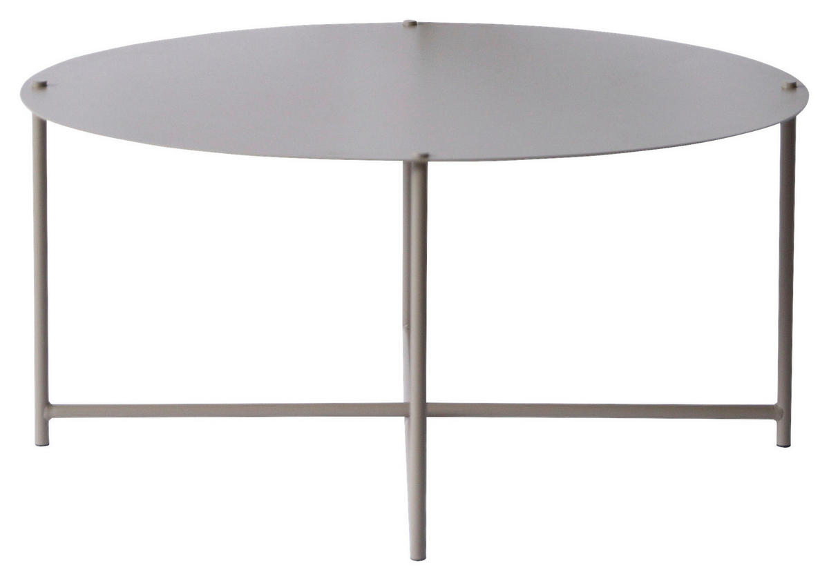 COUCHTISCH 83/83/40 cm rund Taupe  - Taupe/Anthrazit, Design, Metall (83/83/40cm) - Xora