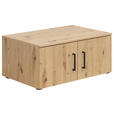 AUFSATZSCHRANK 80/35/52 cm  - Schwarz/Eiche Artisan, MODERN, Holzwerkstoff/Kunststoff (80/35/52cm) - Carryhome