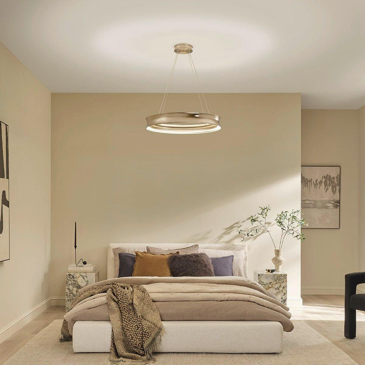 LED-HÄNGELEUCHTE Kichler 95/74,8 cm  - Champagner, Design, Metall (95/74,8cm) - Elstead Lighting
