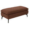 HOCKER in Textil Rostfarben  - Rostfarben/Schwarz, Design, Textil/Metall (130/46/65cm) - Valdera