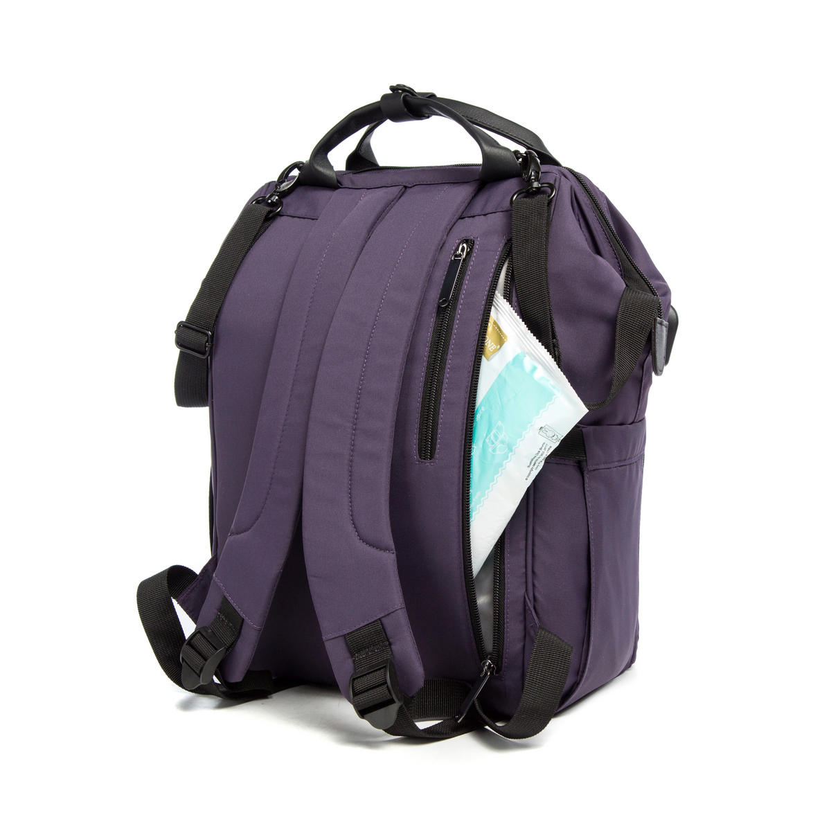 WICKELRUCKSACK Blackberry - Brombeere/Silberfarben, Basics, Textil (32/39/22cm) - Osann