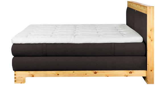 BOXSPRINGBETT 180/200 cm  in Dunkelbraun  - Dunkelbraun, Natur, Holz/Textil (180/200cm) - Linea Natura