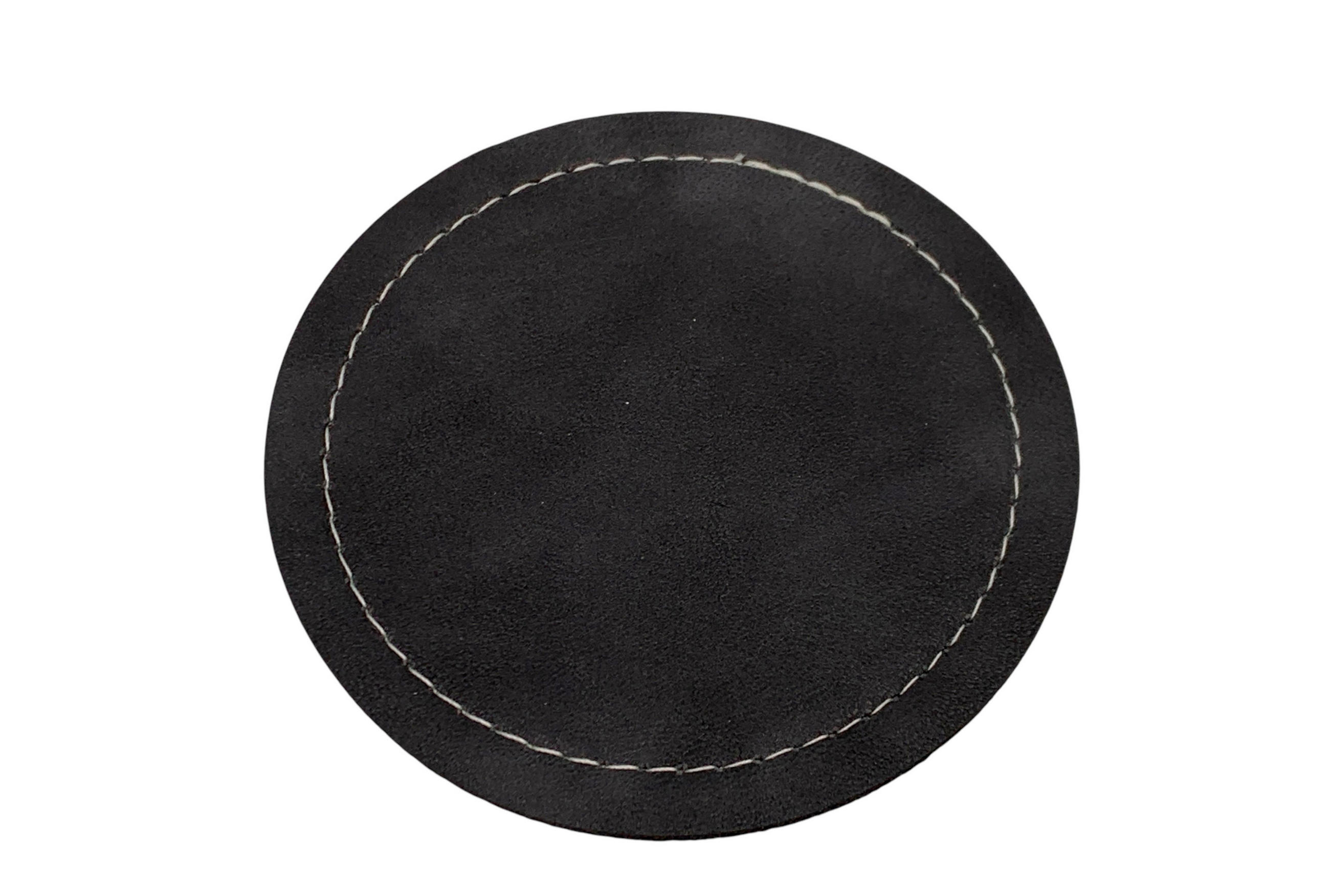 GLASUNTERSETZER 4-teilig  - Schwarz, Design, Kunststoff (10/0,3cm) - Dieter Knoll