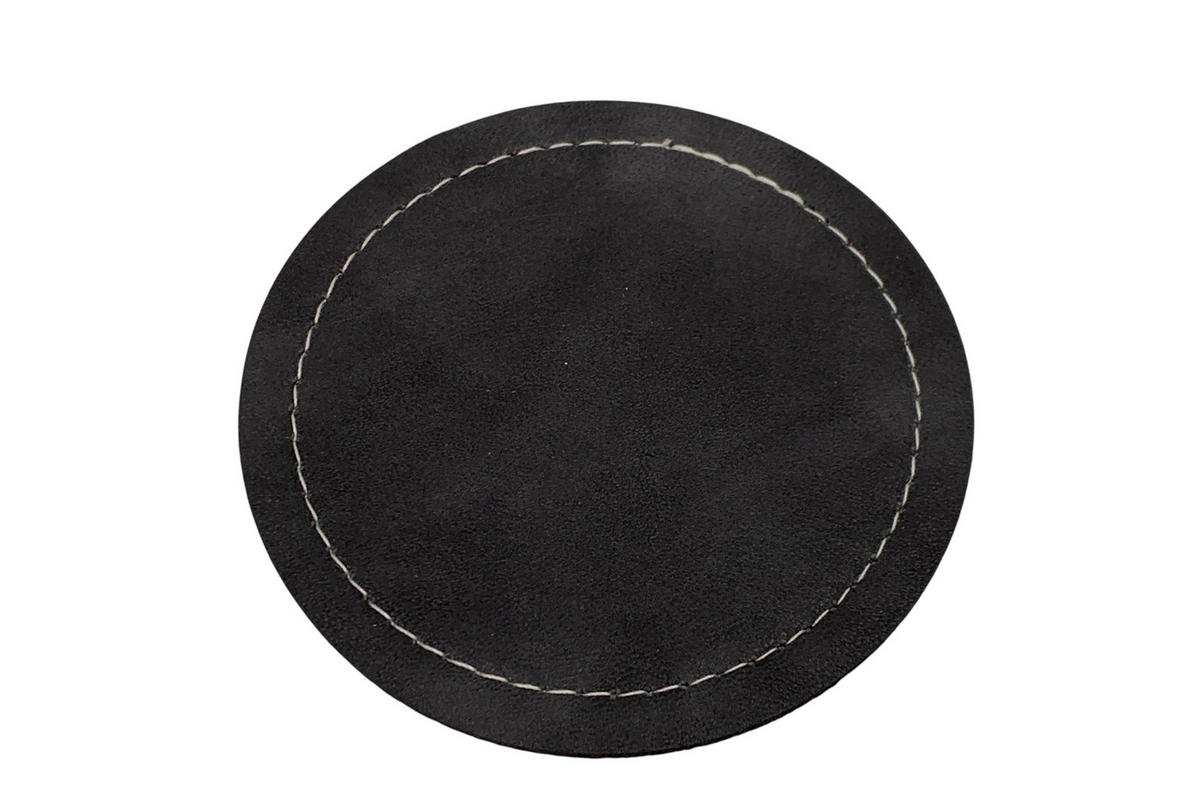 GLASUNTERSETZER 4-teilig  - Schwarz, Design, Kunststoff (10/0,3cm) - Dieter Knoll