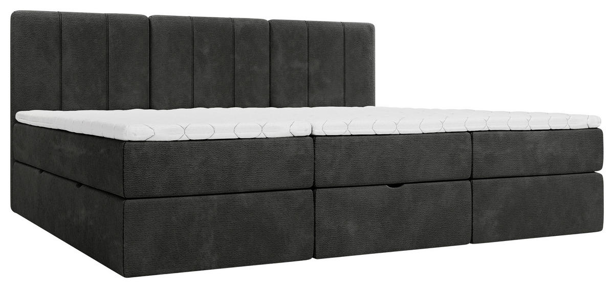 FAMILIENBETT - Anthrazit/Schwarz, Design, Holzwerkstoff/Kunststoff (270/200cm) - Esposa