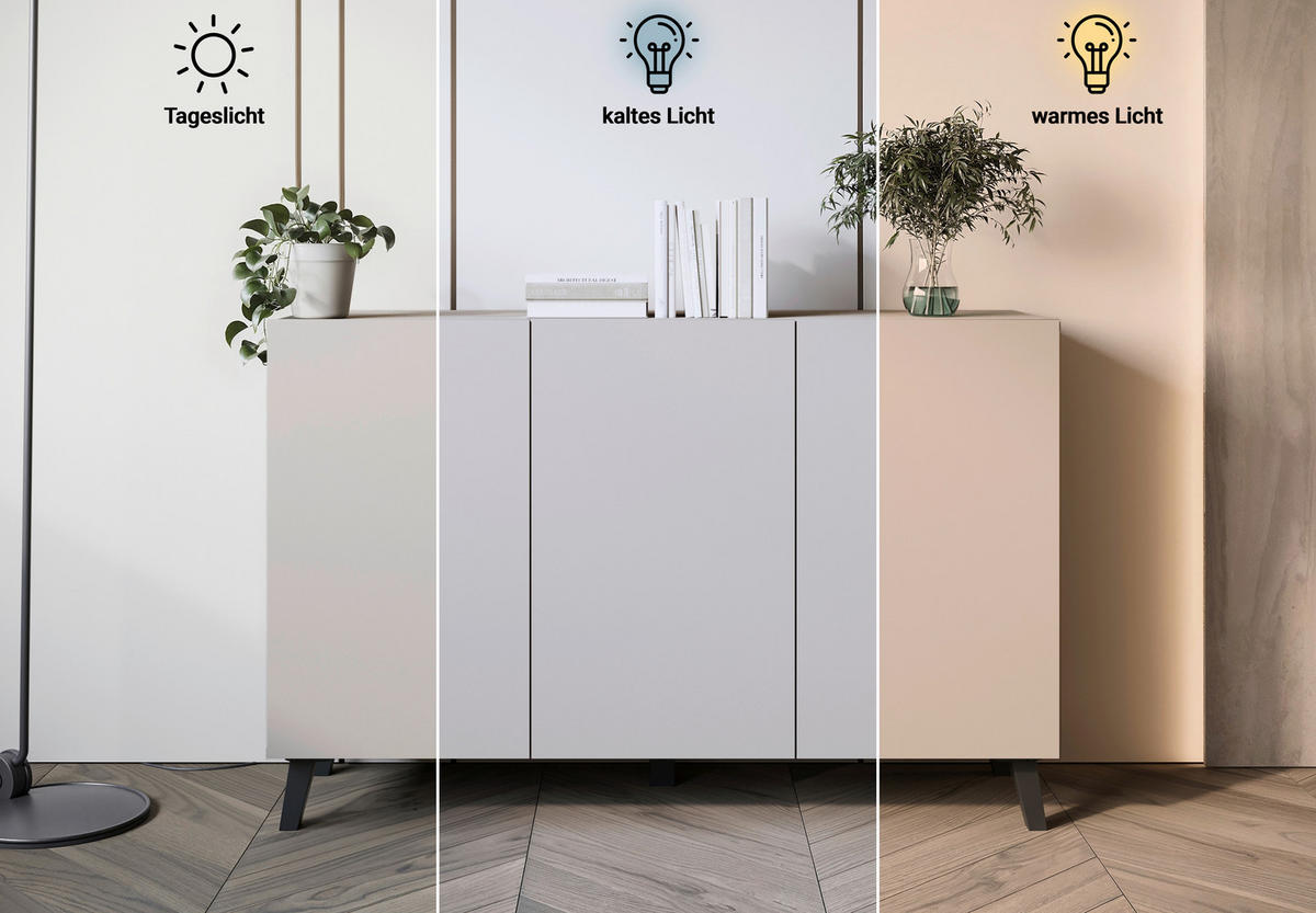 SIDEBOARD  120/76/39 cm  - Kaschmir/Beige, Design, Holzwerkstoff/Kunststoff (120/76/39cm) - P & B