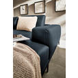 ECKSOFA  in Echtleder Dunkelblau  304/201 cm  - Schwarz/Dunkelblau, Design, Leder/Metall (304/201cm) - Belluti