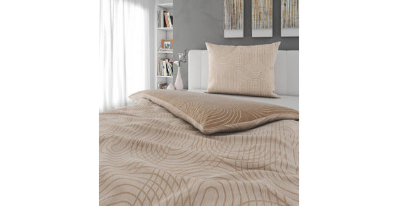 WENDEBETTWÄSCHE TANJA Satin 140/200 cm  - Beige, KONVENTIONELL, Textil (140/200cm) - Novel