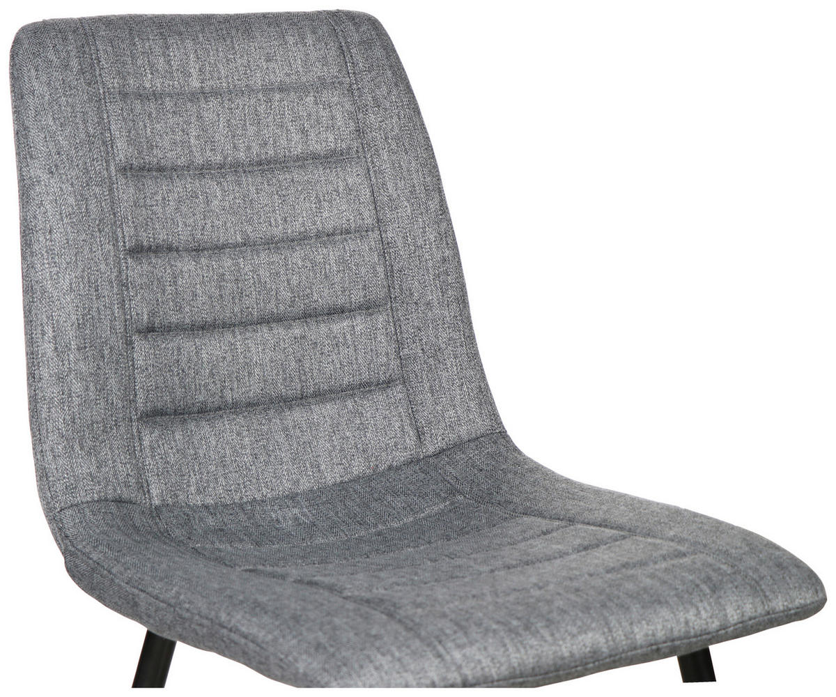 SCAUN in metal, textil negru, gri închis  - gri închis/negru, Design, metal/textil (45/86/55cm) - Xora