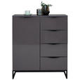 REGAL Anthrazit  - Anthrazit/Schwarz, KONVENTIONELL, Holzwerkstoff/Kunststoff (46/90/40cm) - Hom`in