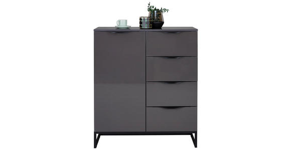 REGAL Anthrazit - Anthrazit/Schwarz, KONVENTIONELL, Holzwerkstoff/Kunststoff (46/90/40cm) - Hom`in