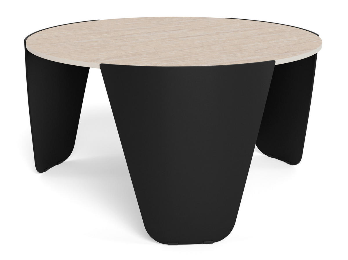 COUCHTISCH ALTEA 80/80/42 cm Schwarz, Beige  - Beige/Schwarz, Design, Keramik/Metall (80/80/42cm) - MID.YOU