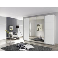 ORMAR - VISEĆA KLIZNA VRATA bela  271/230/62 cm  - boja hroma/bela, Dizajnerski, staklo/metal (271/230/62cm) - Carryhome