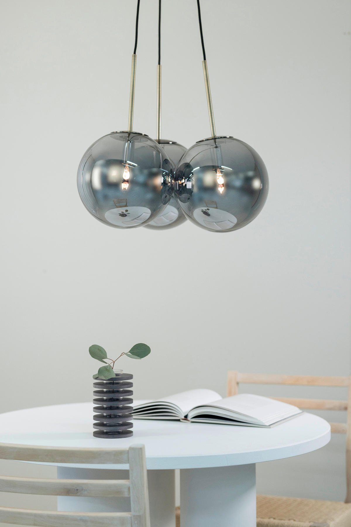 PENDELLEUCHTE DIONE 54/45/54 cm   - Grau, Basics, Glas/Metall (54/45/54cm) - Markslöjd