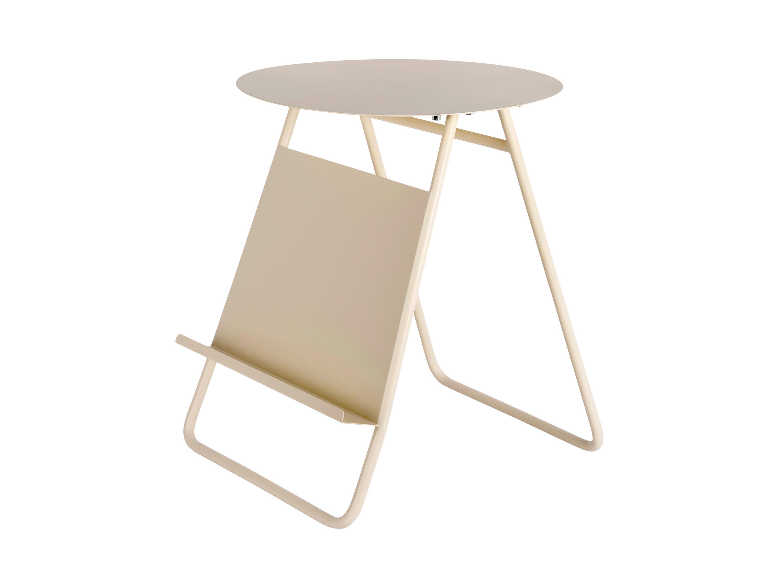 BEISTELLTISCH 40/40/48 cm esencia Weiß rund  - Weiß, Basics, Metall (40/40/48cm) - Leitmotiv