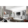 SIDEBOARD 179/89/42 cm  in Hellgrau  - Hellgrau/Schwarz, Design, Glas/Holzwerkstoff (179/89/42cm) - Novel