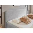 POLSTERBETT gepolstertes Kopfteil Hellgrau 140/200 cm  - Eichefarben/Hellgrau, Design, Holz/Textil (140/200cm) - Xora