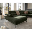 WOHNLANDSCHAFT in Webstoff Olivgrün  - Schwarz/Olivgrün, Design, Textil/Metall (157/354/208cm) - Dieter Knoll