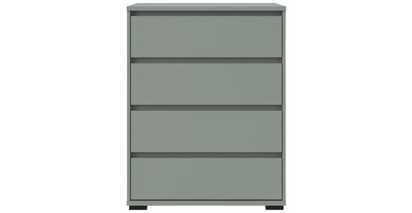 KOMMODE Line in 80/103/48 cm - Schwarz/Grün, Design, Holzwerkstoff/Kunststoff (80/103/48cm) - Carryhome