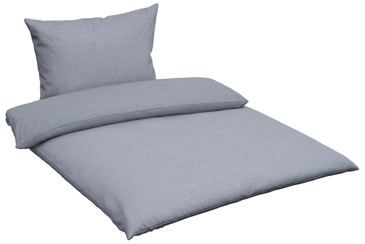 BETTWÄSCHE Interlock-Jersey 140/200 cm  - Grau, Basics, Textil (140/200cm) - Estella
