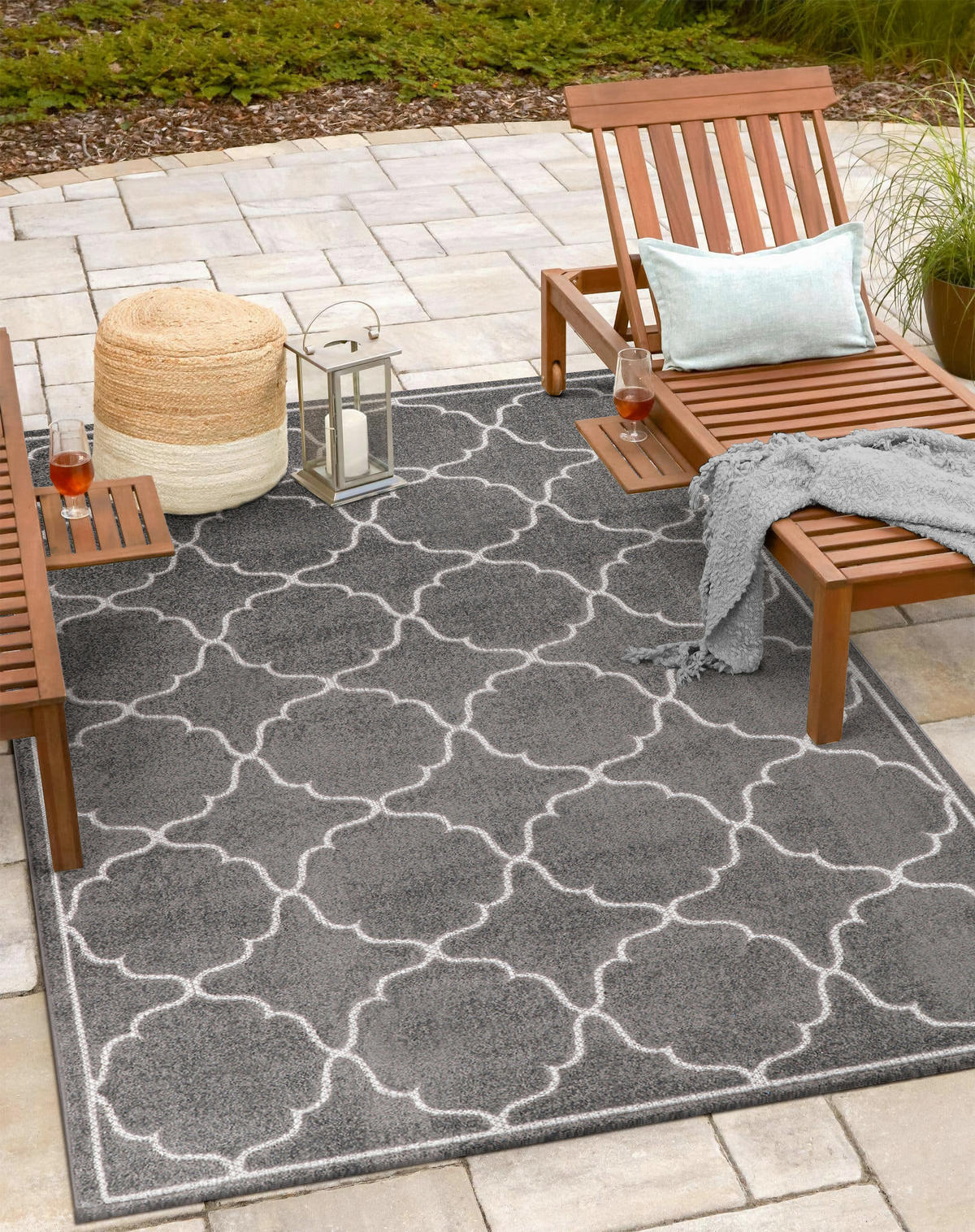 TEPIH ZA UNUTAR./VANJ. UPORAB 80/150 cm   siva  Berlin  - siva, Konvencionalno, tekstil/plastika (80/150cm)