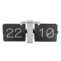 WANDUHR Schwarz, Silberfarben 36/14/9 cm  - Silberfarben/Schwarz, KONVENTIONELL, Kunststoff/Metall (36/14/9cm) - Karlsson