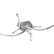 LED-DECKENLEUCHTE - Nickelfarben, Design, Metall (78/78/14cm)