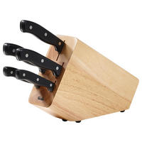 MESSERBLOCK Oregon 6-teilig  - Edelstahlfarben/Eichefarben, Basics, Holz/Metall - Fissler