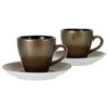 TASSENSET Golden Days black 4-teilig  - Goldfarben/Schwarz, Basics, Keramik - Creatable
