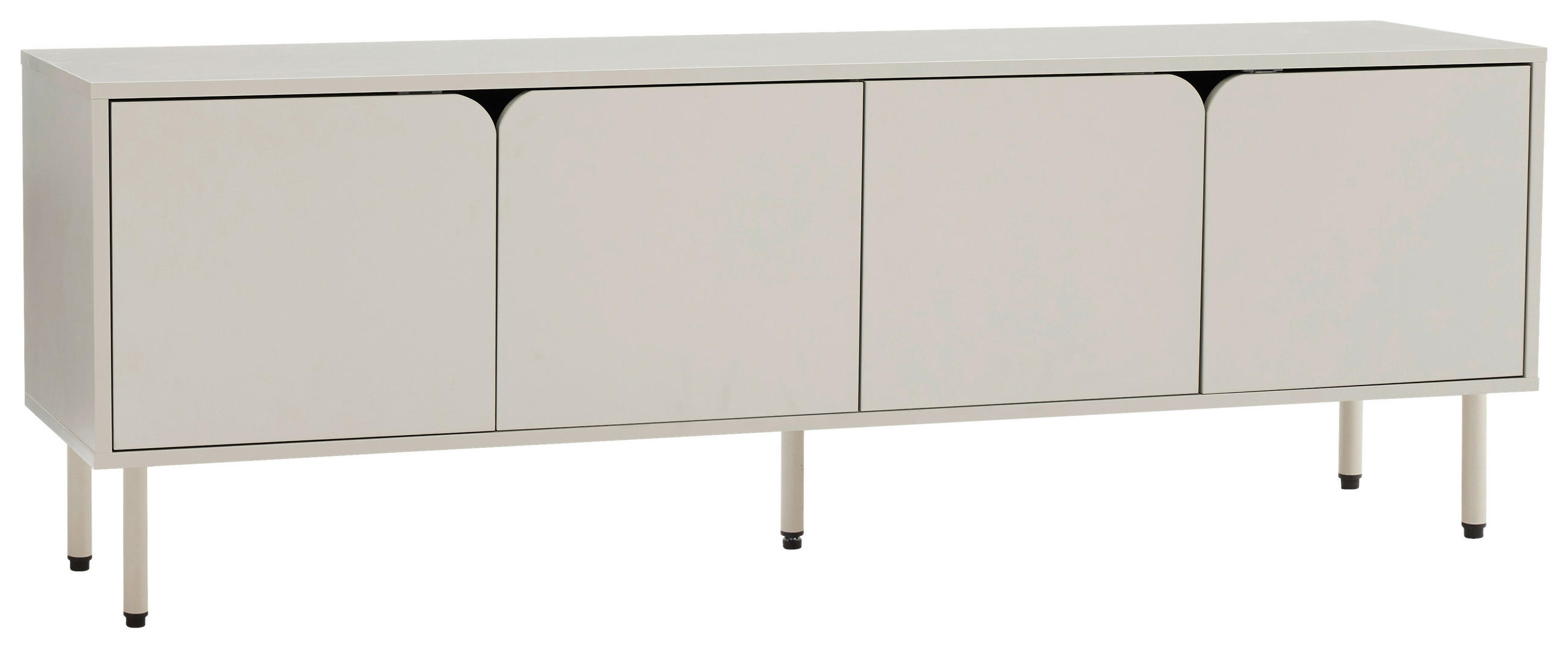 LOWBOARD 160/55/40 cm  - Seidengrau, Design, Holzwerkstoff/Metall (160/55/40cm) - Xora