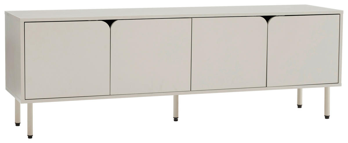 LOWBOARD  in 160/55/40 cm  - Seidengrau, Design, Holzwerkstoff/Metall (160/55/40cm) - Xora