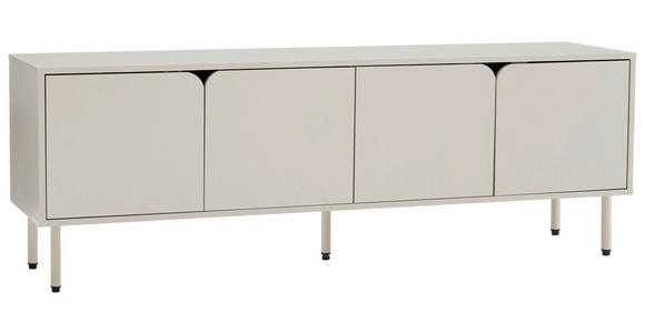 LOWBOARD  in 160/55/40 cm  - Seidengrau, Design, Holzwerkstoff/Metall (160/55/40cm) - Xora