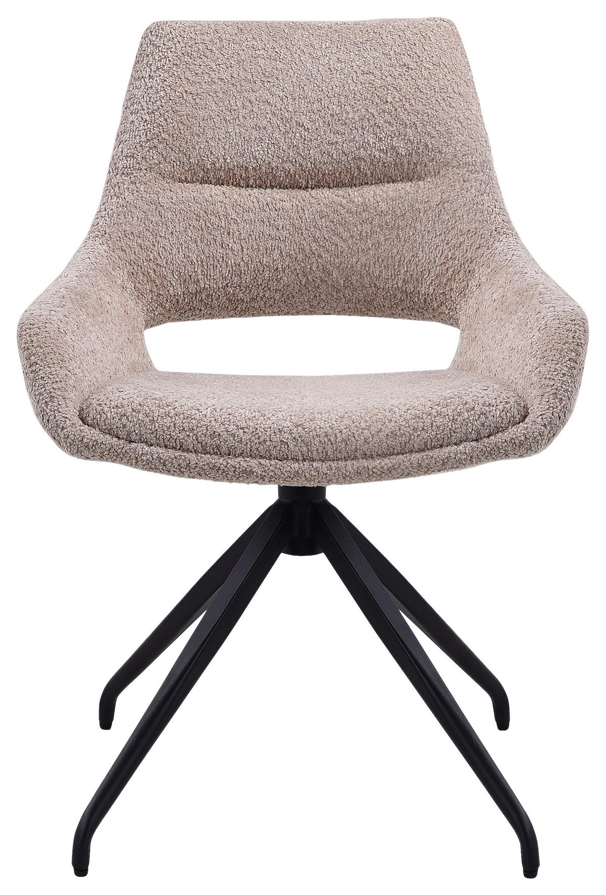 STUHL - Schwarz/Cappuccino, Design, Textil/Metall (59/85/64cm) - Hom`in
