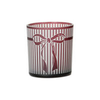 TEELICHTGLAS - Weiss/Beere, Lifestyle, Glas (7,3/8cm) - X-Mas