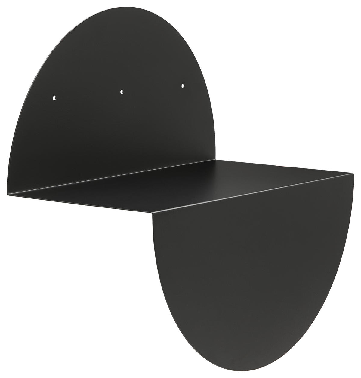 WANDBOARD Schwarz  - Schwarz, Design, Metall (40/20/40cm) - MID.YOU