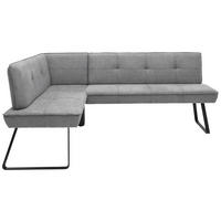 ECKBANK 157/181 cm Flachgewebe Grau, Schwarz Metall   - Schwarz/Grau, Design, Textil/Metall (157/181cm) - Dieter Knoll