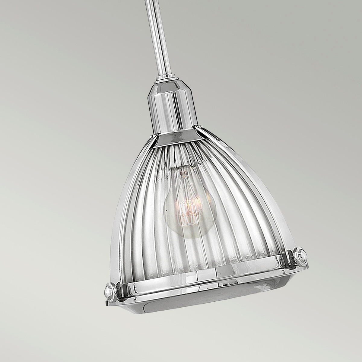 HÄNGELEUCHTE 24.8/46.6 cm    - Nickelfarben, Konventionell, Glas/Metall (24.8/46.6cm) - Elstead Lighting