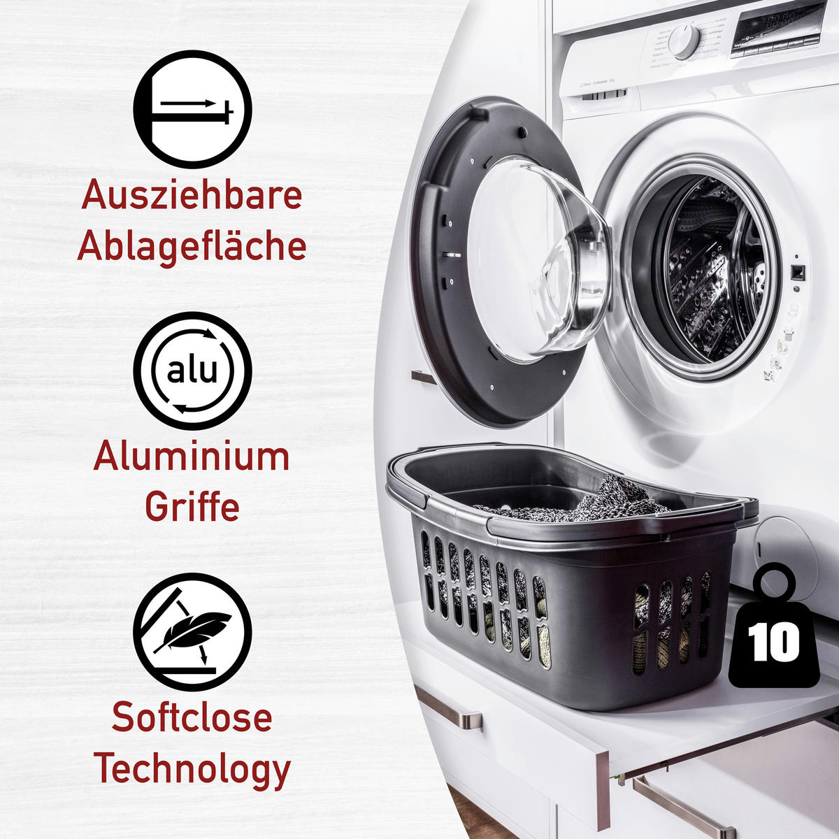 HAUSWIRTSCHAFTSRAUM 268/208/68 cm  in Weiß  - Weiß, MODERN, Holzwerkstoff (268/208/68cm) - home24