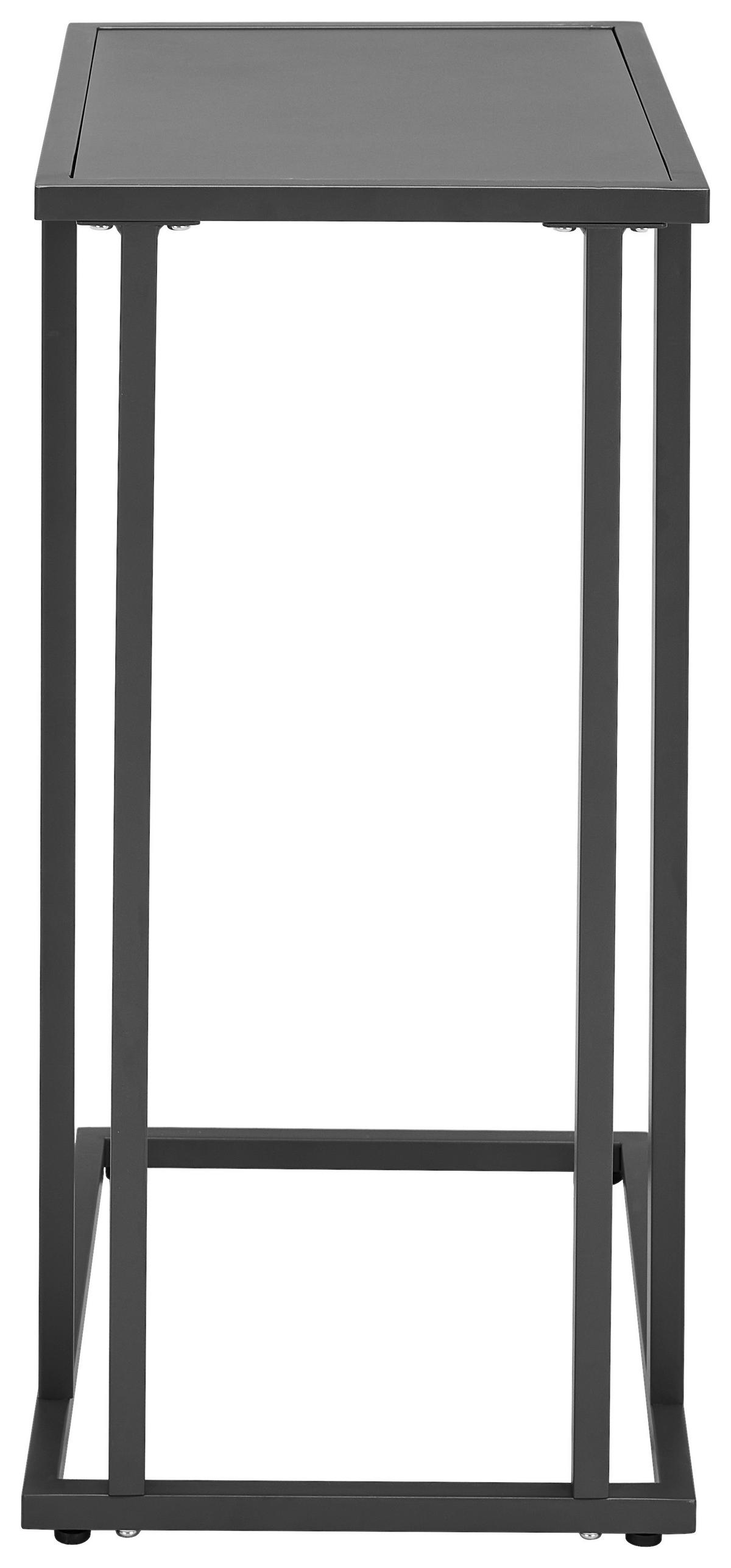 BEISTELLTISCH Metall, Holzwerkstoff 30/40/60 cm  - Dunkelgrau, Design, Holzwerkstoff/Metall (30/40/60cm) - home24