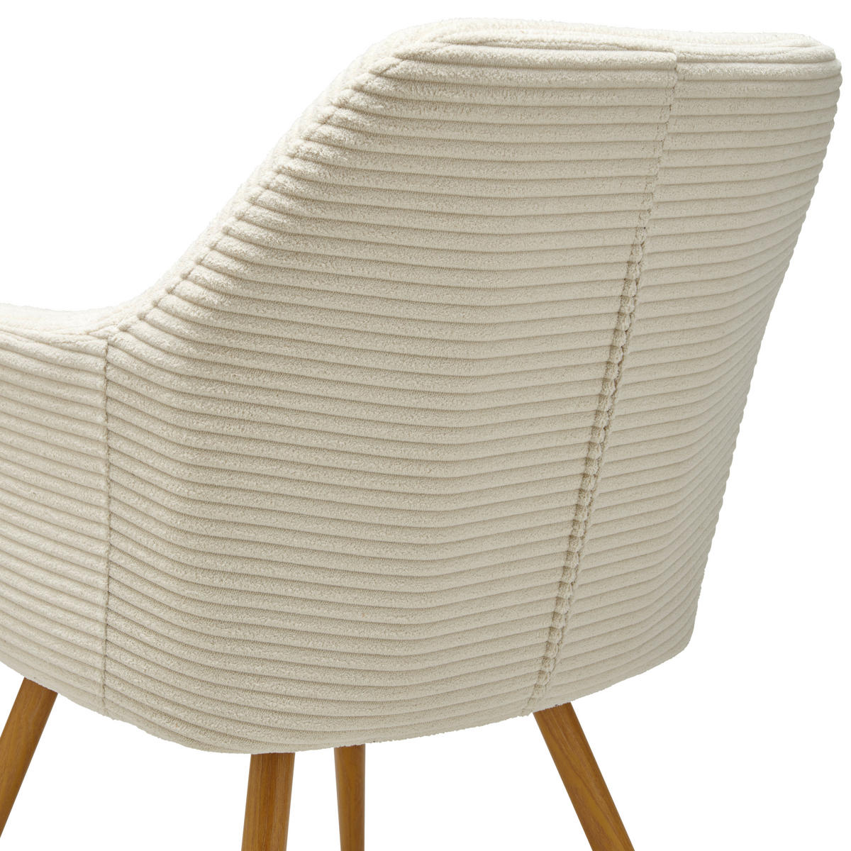 ARMLEHNSTUHL  in Eisen Cord  - Beige/Naturfarben, LIFESTYLE, Textil/Metall (57/83/62cm) - MID.YOU