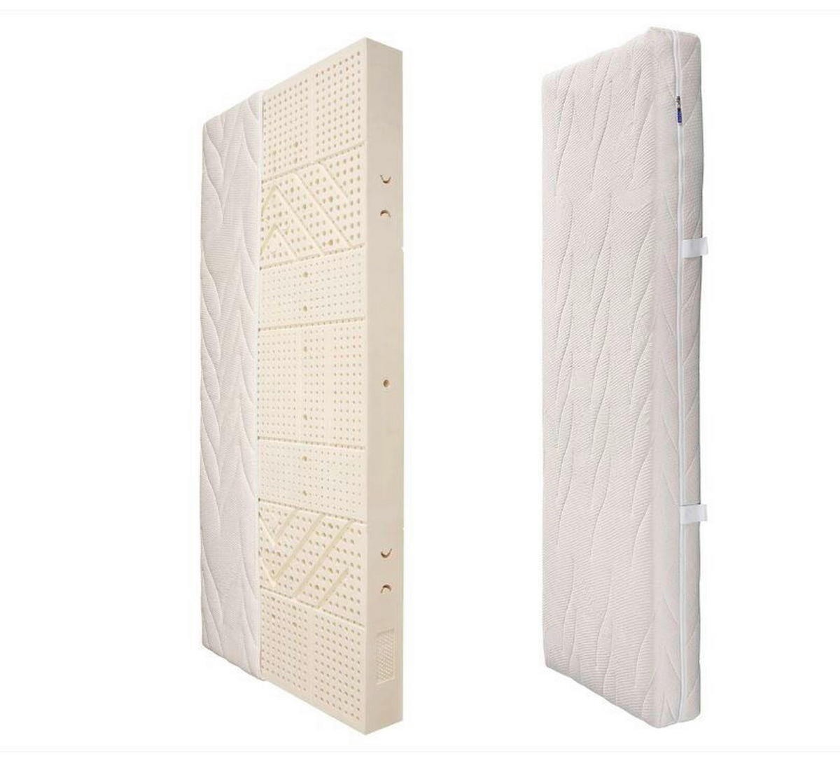 LATEXMATRATZE 120/200 cm  - Weiß, Basics, Textil (120/200cm) - MALIE