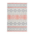 FLACHWEBETEPPICH 160/230 cm Grau, Koralle  - Koralle/Grau, Design, Textil (160/230cm) - Novel