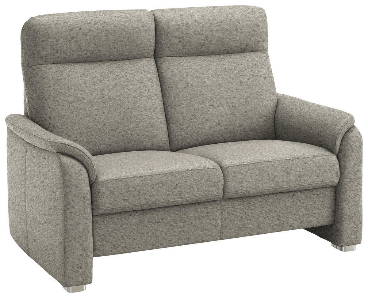 2-SITZER-SOFA  in Flachgewebe Schilfgrün  - Schilfgrün/Alufarben, KONVENTIONELL, Textil/Metall (156/107/95cm) - Beldomo Comfort