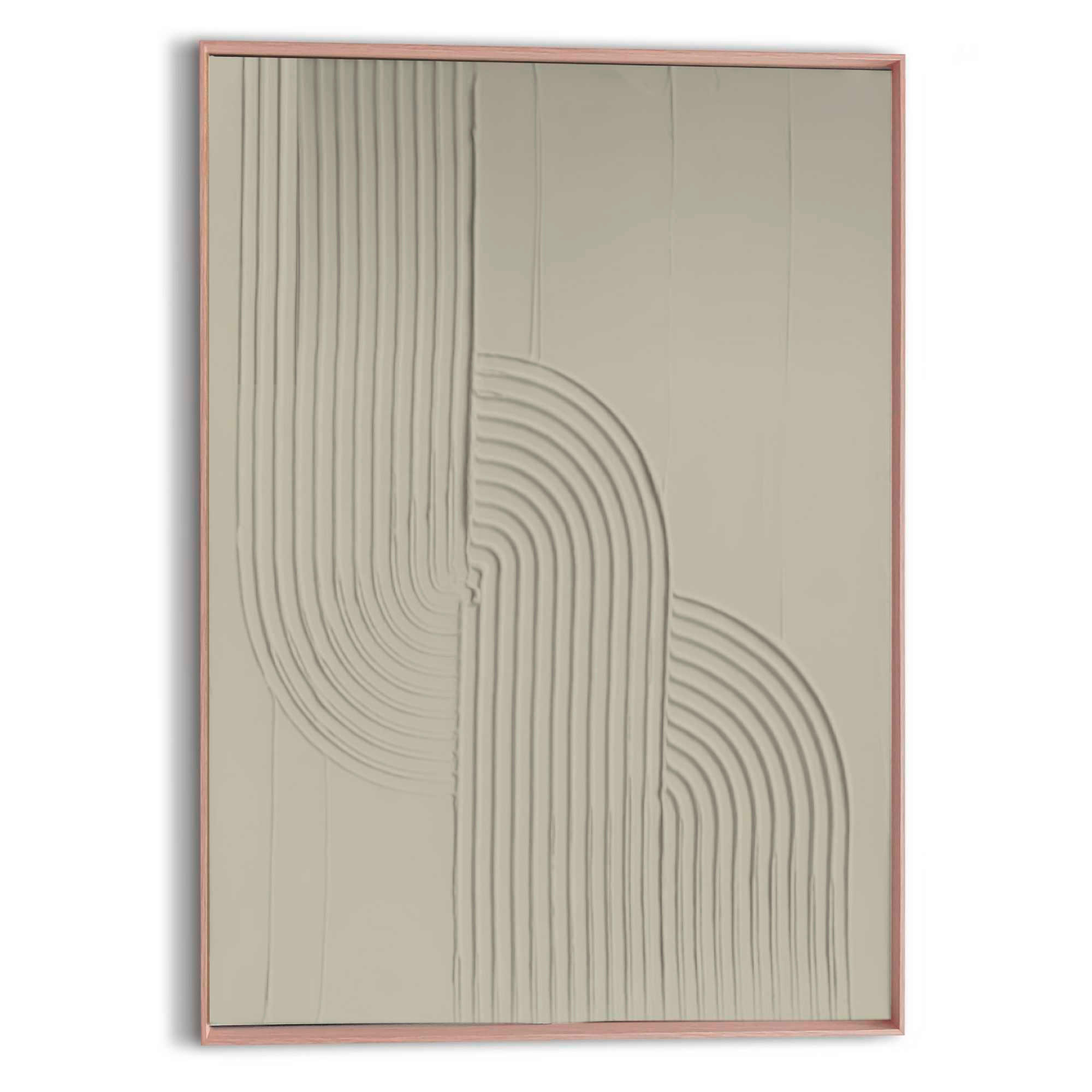 UNIKAT Abstraktes 50/70/3 cm  - Salbeigrün/Schwarz, Basics, Holz (50/70/3cm) - Reinders!