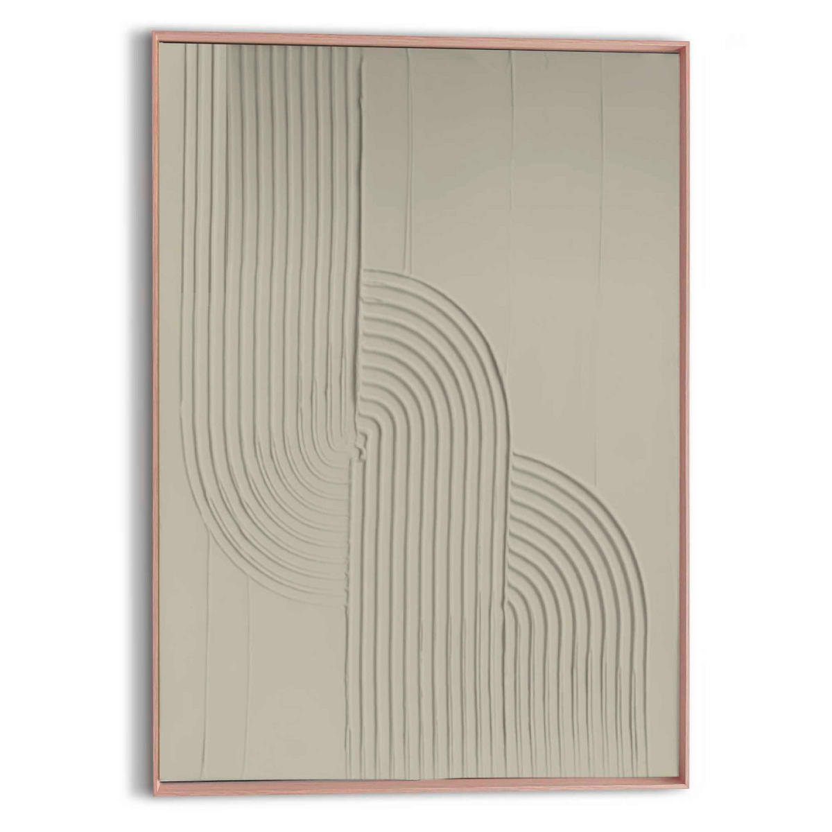 UNIKAT Abstraktes 50/70/3 cm  - Salbeigrün/Schwarz, Basics, Holz (50/70/3cm) - Reinders!