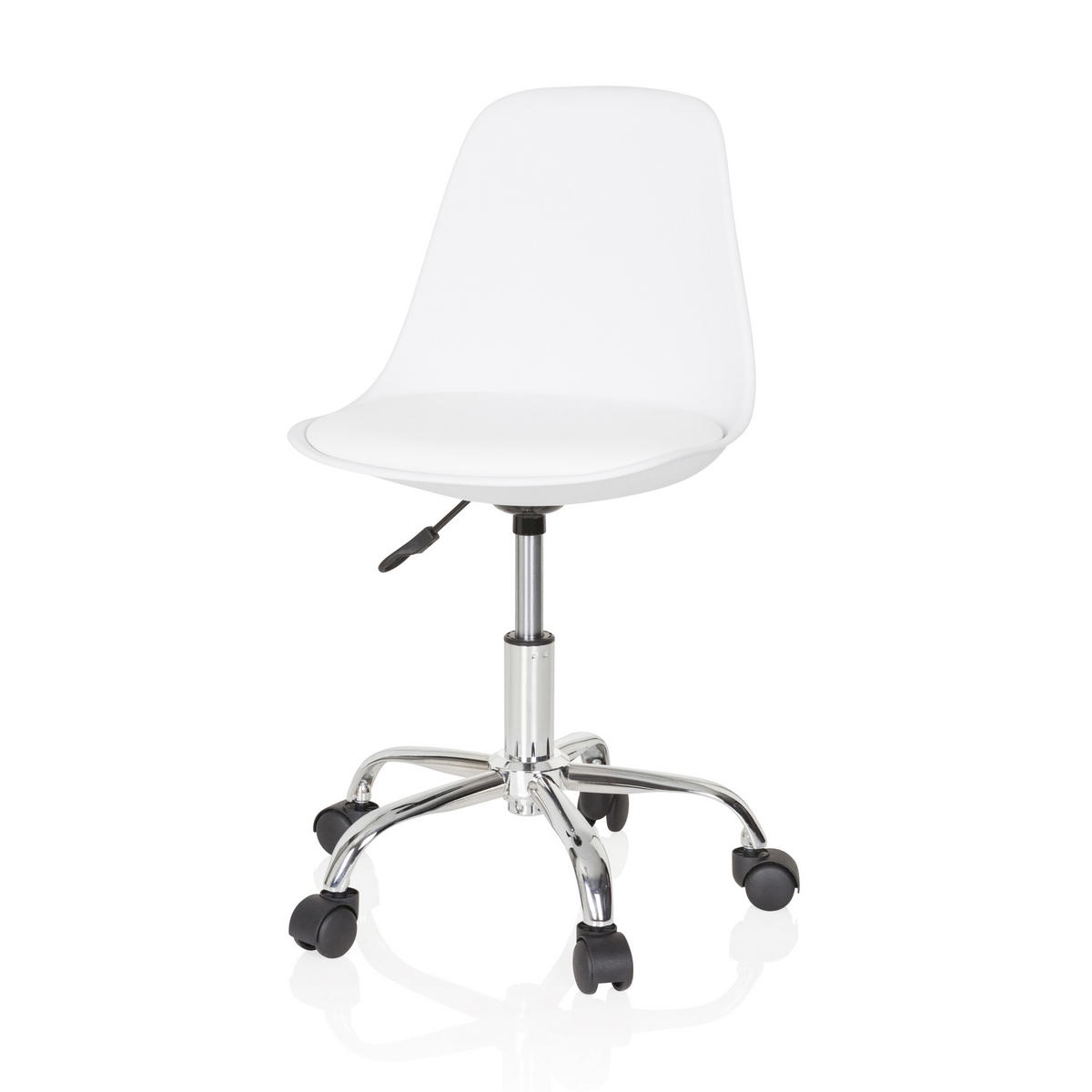 OTOČNÁ ŽIDLE PRO MLÁDEŽ, bílá - bílá, Basics, textil/plast (40/72-82/44cm) - MID.YOU