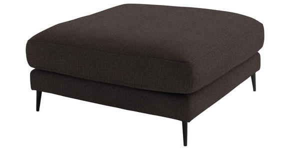 ECKSOFA  in Flachgewebe Braun  177/253 cm  - Schwarz/Braun, Design, Textil/Metall (177/253cm) - Dieter Knoll