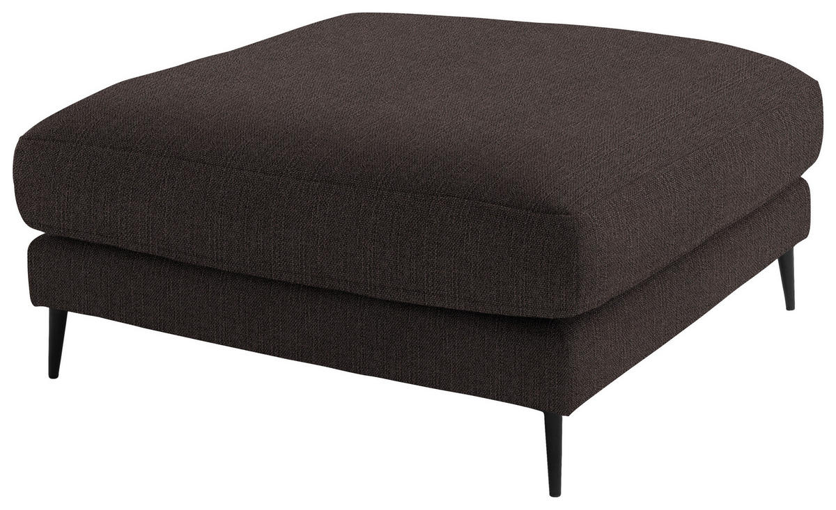 ECKSOFA in Flachgewebe Braun  - Schwarz/Braun, Design, Textil/Metall (177/253cm) - Dieter Knoll